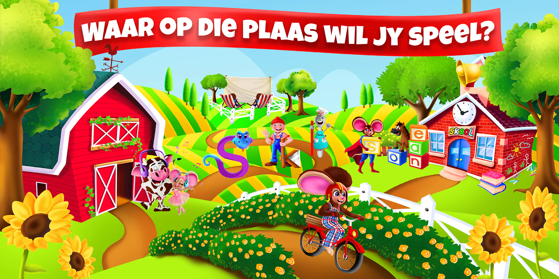 Waar Op Die Plaas Wil Jy Speel